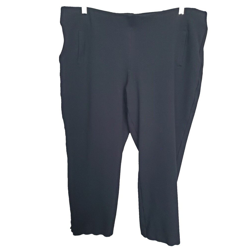 Chico’s So Slimming Juliet Straight Black Pull-On Ankle Pants Size 3.5 (18R)